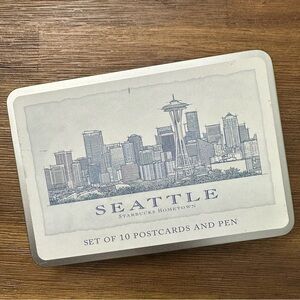 STARBUCKS Postcard Set with Pen - Seattle